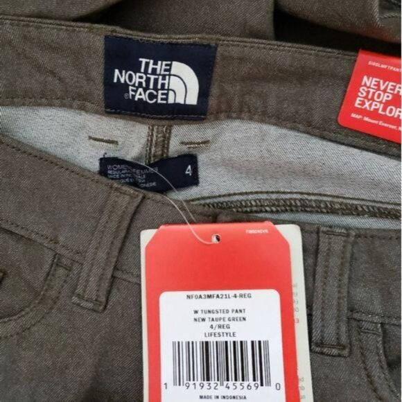 NWT The North Face Slim Fit Tungsted Jeans New Taupe Green - Picture 8 of 10